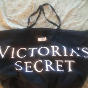 Victoria's Secret tote bag.